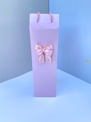 Baby pink fabric box with handle for 6yards