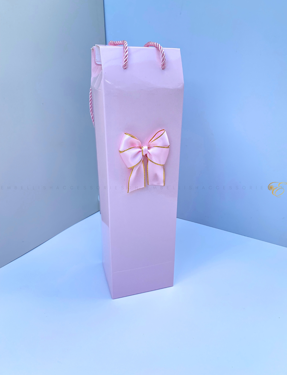 Baby pink fabric box with handle for 6yards