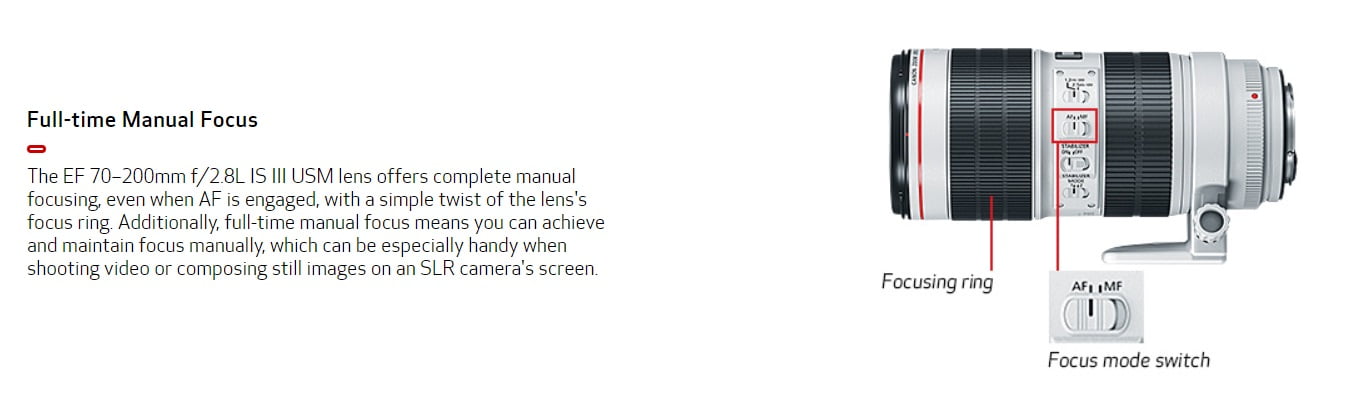 美品 Canon EF 70-200mm f/2.8L IS Ⅲ USM Canon EF 70-200mm f/2.8 is III USM with Lens Case and Lens Hood