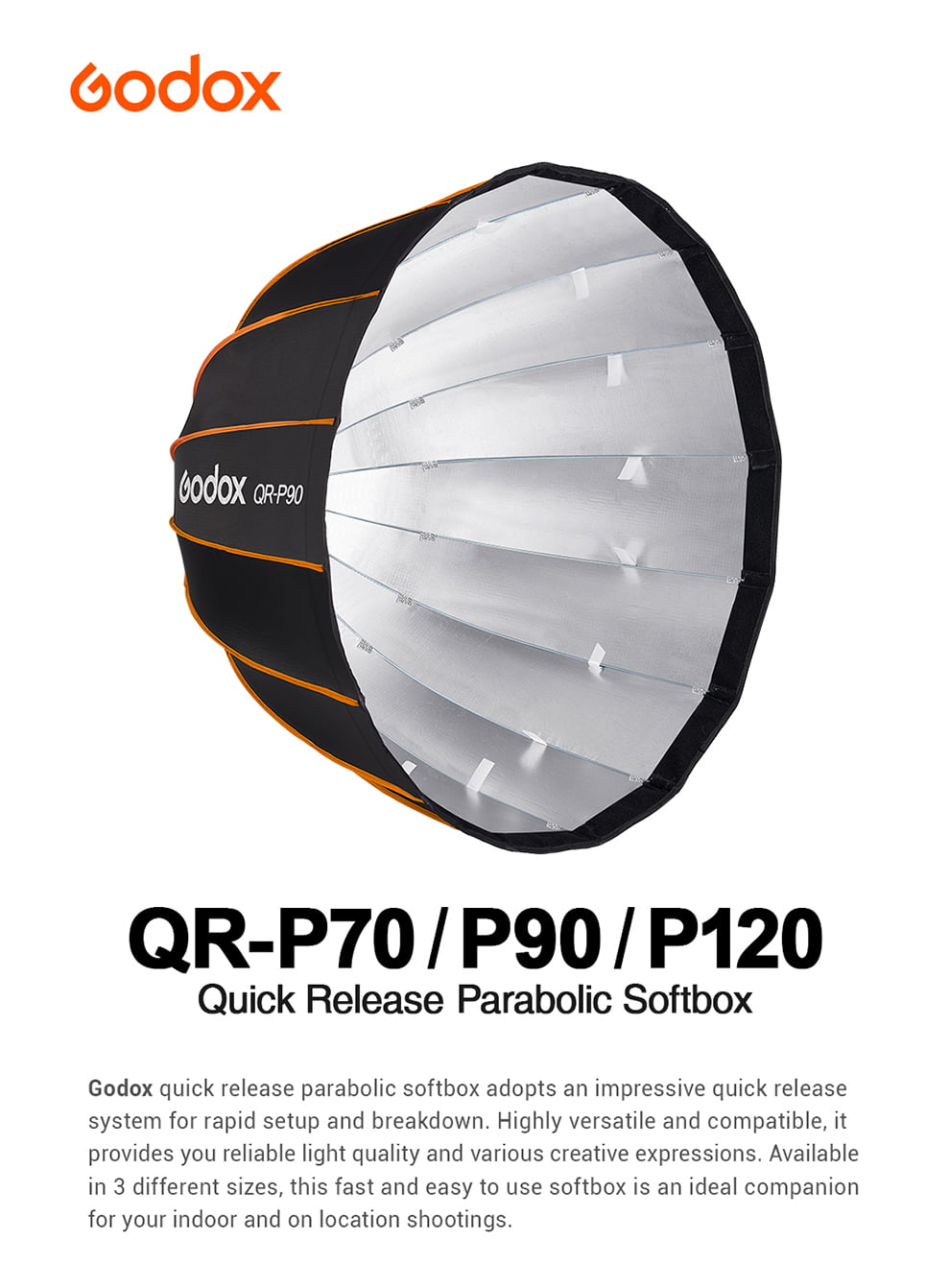 Godox P120 Quick Release Parabolic Softbox (47.1