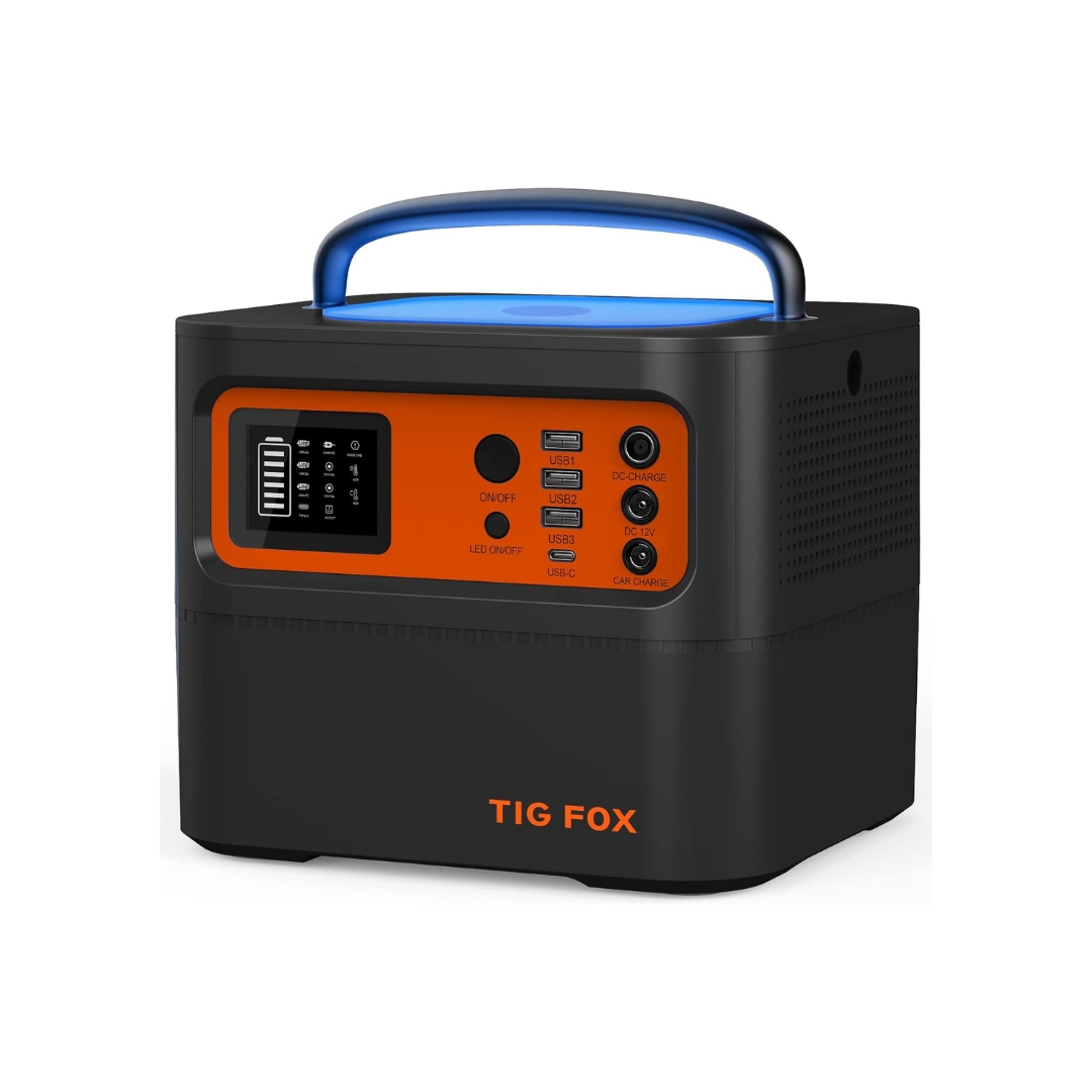 TIG FOX Portable Power Station 500W, 540Wh Solar Generator