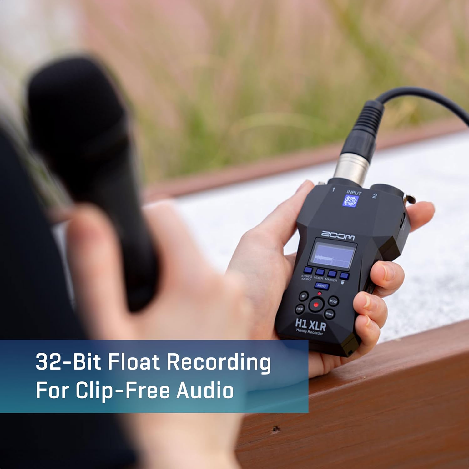 Zoom H1 XLR Handy Recorder with 32-Bit Float, for Podcasters
