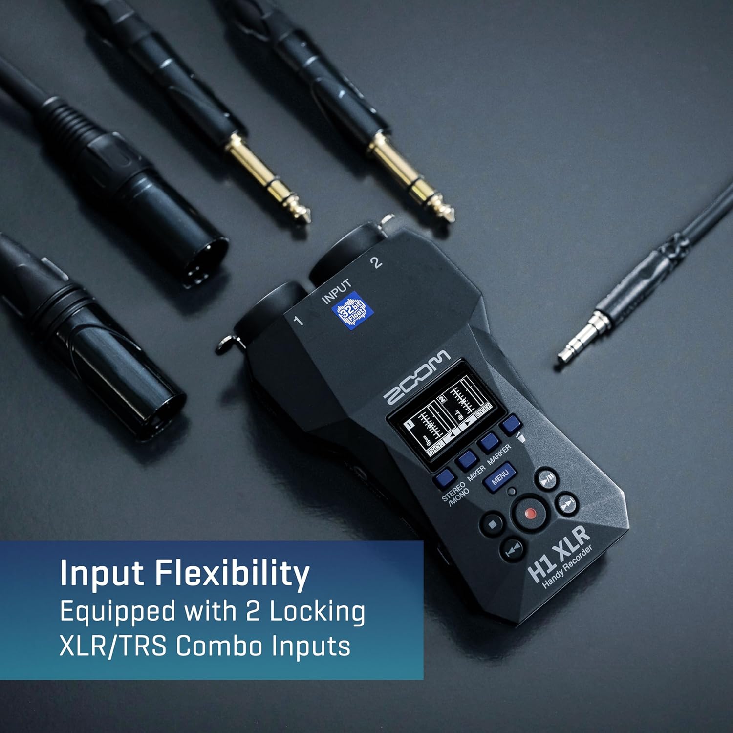 Zoom H1 XLR Handy Recorder with 32-Bit Float, for Podcasters
