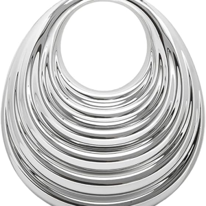 Oval Shell Silver Clutch