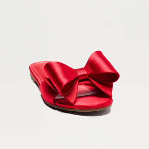 Ethel Bow Satin Sandals