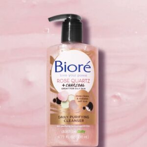 biore rose quartz + charcoal