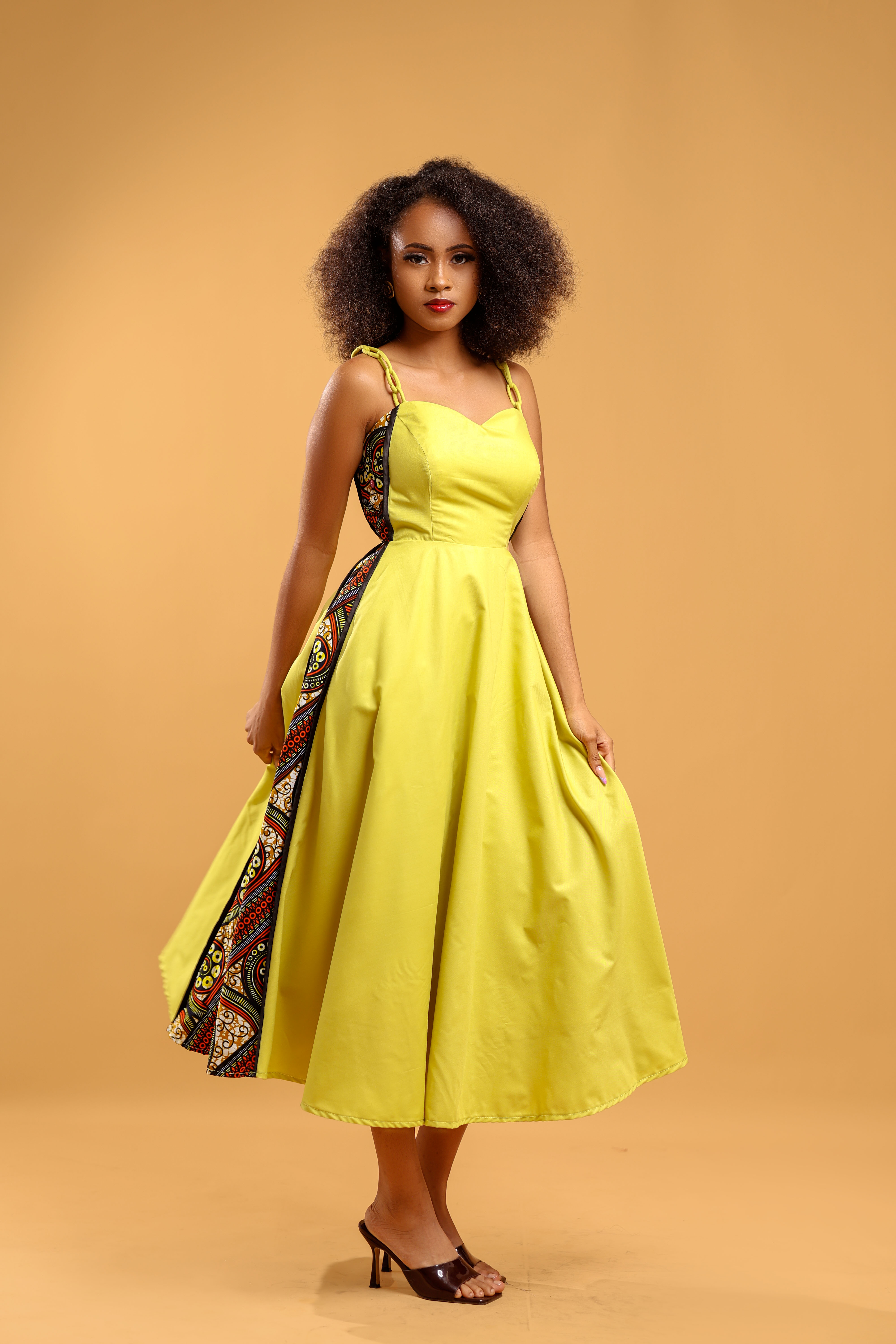 Ankara Side Panel Dress