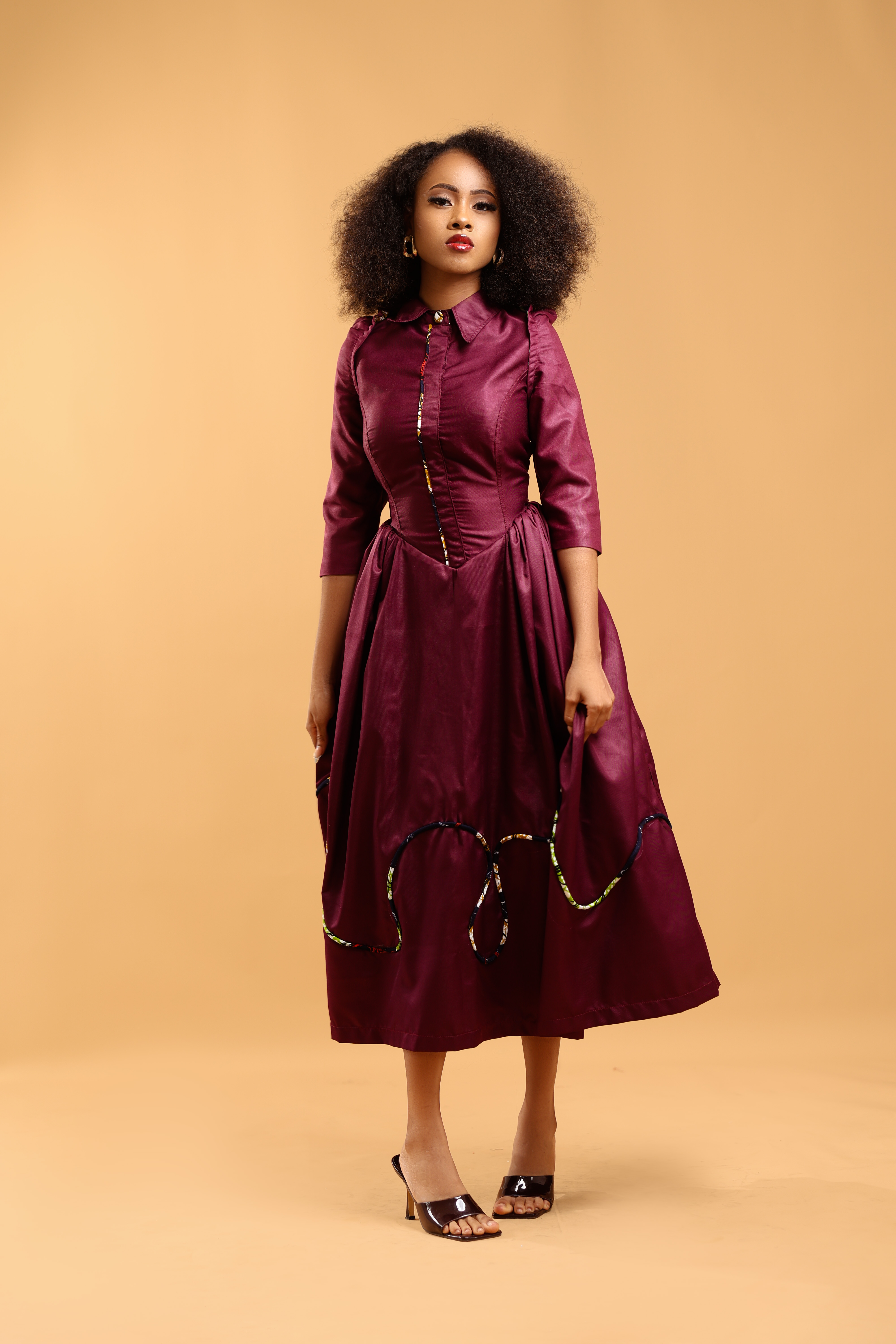 Plum Collared Dress